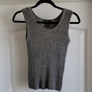 VINTAGE City Silk Ribbed Tank Top